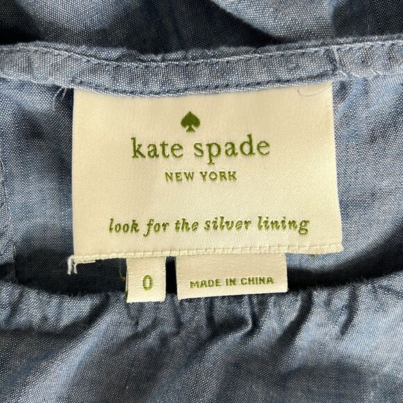 Kate Spade Chambray Blair Dress with Smocking Size 0 - Picture 12 of 12